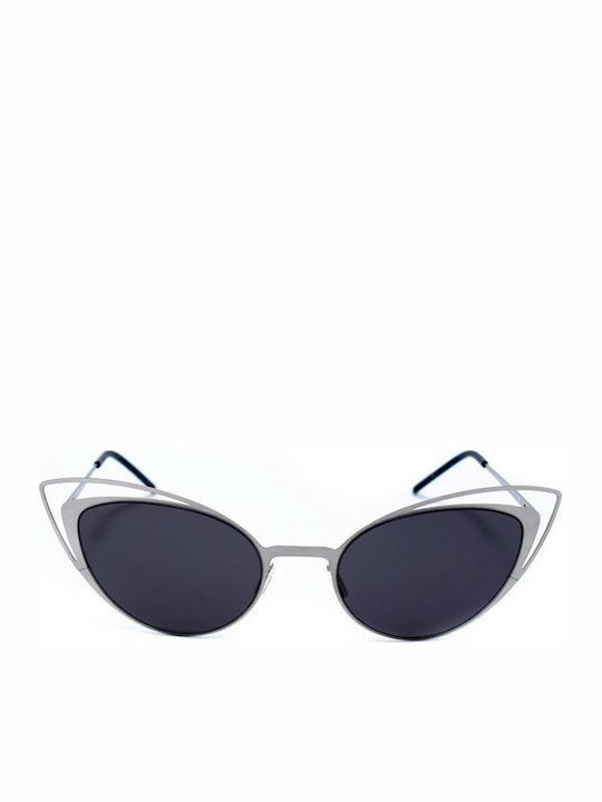 Italia Independent I-Thin Metal Women's Sunglasses with Silver Metal Frame 0218.075.075