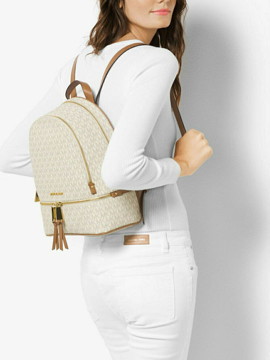 Rhea Leather Women's Bag Backpack White