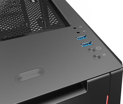 Phanteks Eclipse P350X Jocuri Turnul Midi Cutie de calculator cu fereastră laterală și iluminare RGB Negru