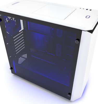 Phanteks Eclipse P400S Tempered Glass Gaming Midi Tower Κουτί Υπολογιστή με Πλαϊνό Παράθυρο και RGB Φωτισμό Λευκό