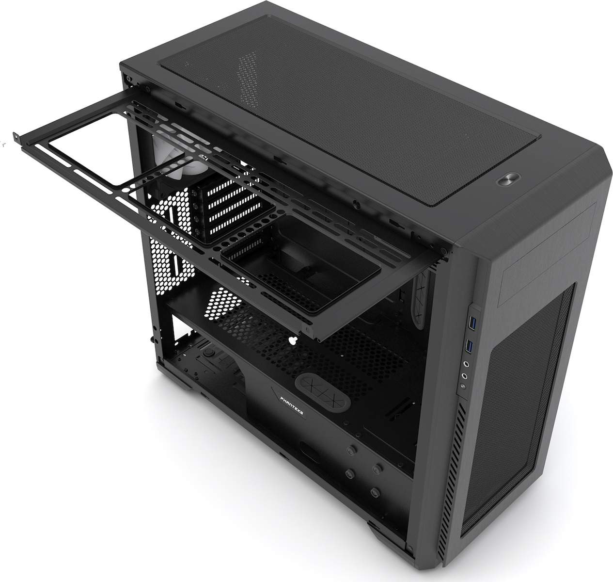 Phanteks Enthoo Pro M Tempered Glass Satin Black Skroutz.gr