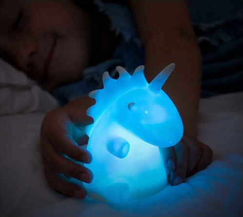InnovaGoods Lumini LED Lampă decorativă pentru copii Unicorn cu Schimbări de Culori Alb
