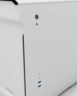 Phanteks Enthoo Evolv mATX Midi Tower Κουτί Υπολογιστή με Πλαϊνό Παράθυρο Λευκό