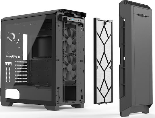 Phanteks Eclipse P600S Gaming Midi Tower Κουτί Υπολογιστή με Πλαϊνό Παράθυρο Μαύρο