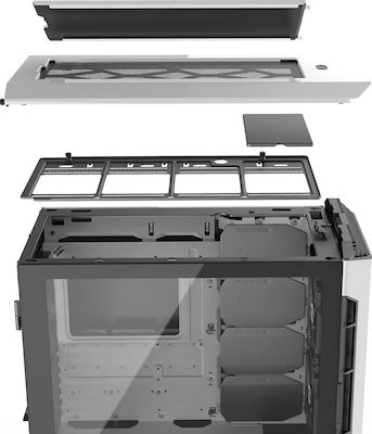 Phanteks Eclipse P600S Gaming Midi Tower Κουτί Υπολογιστή με Πλαϊνό Παράθυρο Λευκό