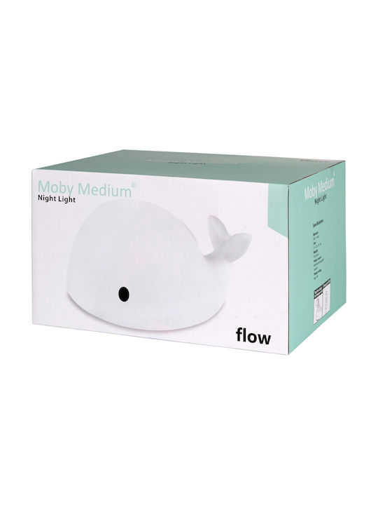 Flow Led Kids Decorative Lamp Moby with Color Changes White 30x22x18εκ.