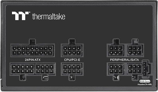 Thermaltake ToughPower GF1 ARGB 750W Μαύρο Τροφοδοτικό Υπολογιστή Full Modular 80 Plus Gold