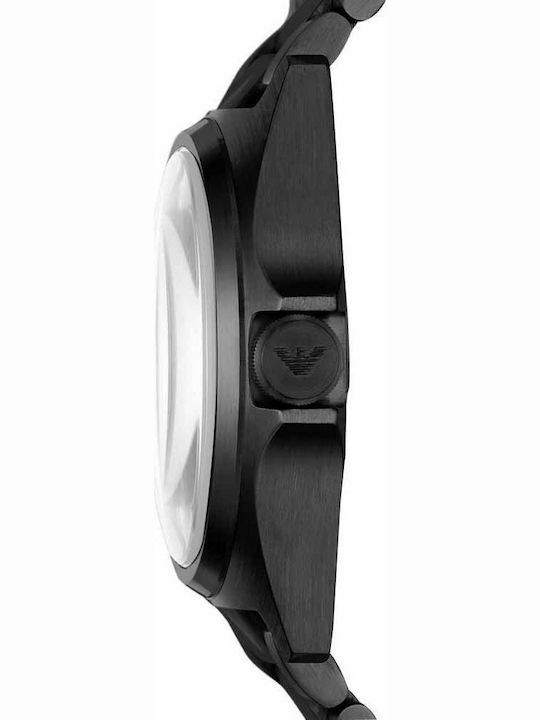 Emporio Armani Nicola Men's Watch 43mm Battery with Black Metal Bracelet