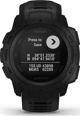 Garmin Instinct Tactical Edition 45мм Водоустойчив Смартчасовник с Пулсомер (Черен)