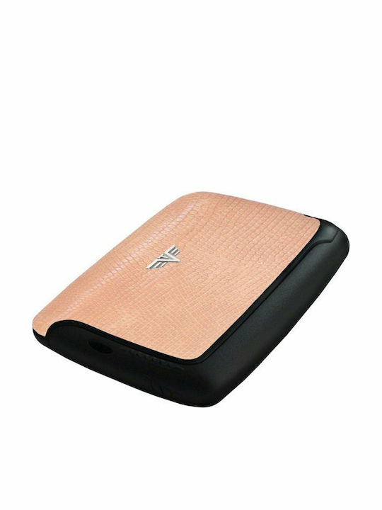 Leather Line Ανδρικό Πορτοφόλι Καρτών με RFID Ροζ