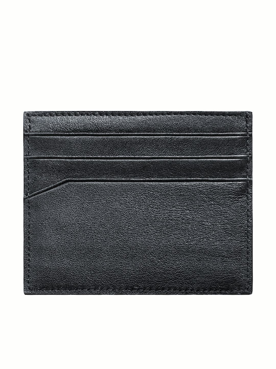 Wallet Soft Δερμάτινο Ανδρικό Πορτοφόλι Καρτών Μαύρο