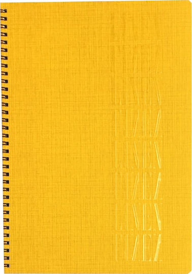 Neohart Σπιράλ Τετράδιο Ριγέ Α4 60 Φύλλων 2 Θεμάτων Linen (Διάφορα Χρώματα)