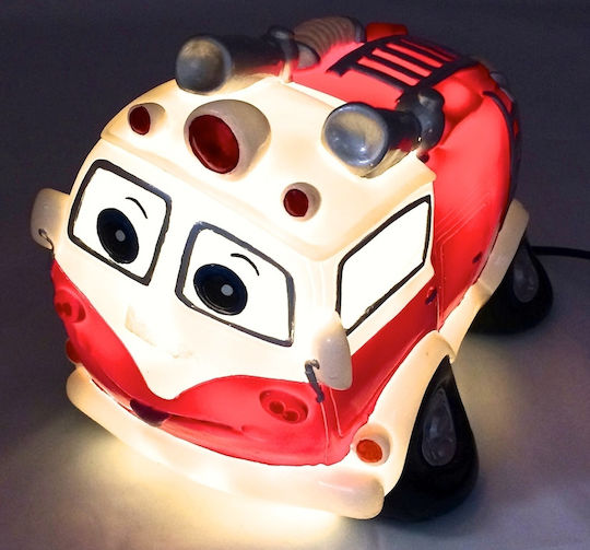 SP Souliotis LED Kinder Tischlampe Feuerwehr Rot