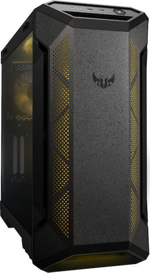 Asus TUF GT501 Gaming Midi Tower Κουτί Υπολογιστή με Πλαϊνό Παράθυρο και RGB Φωτισμό Μαύρο