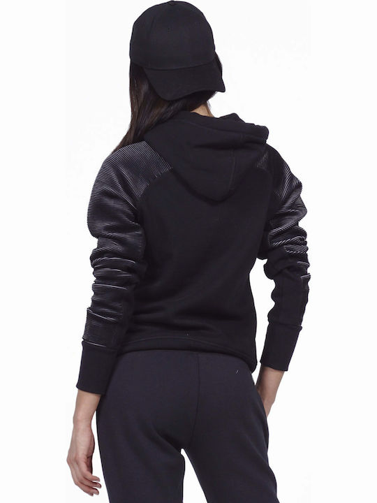 Body Action Women's Hooded Sweatshirt Black