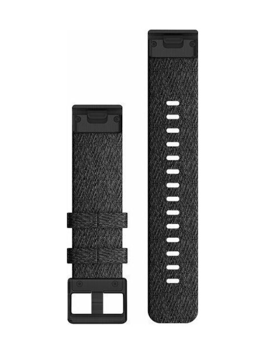 Garmin Strap Heathered Black Nylon with Black Hardware (Fenix 5S/5S Plus/6S/6S Pro/7S/7S Pro/8 (43mm))