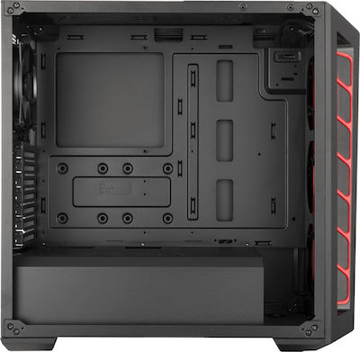 CoolerMaster MasterBox MB510L Midi Tower Κουτί Υπολογιστή με Πλαϊνό Παράθυρο Κόκκινο