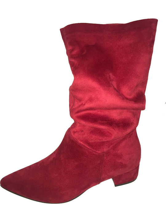 Fardoulis 9303 Wildleder Damen Knöchelstiefel Rot