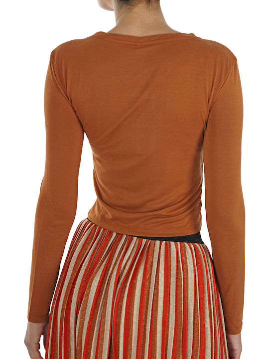Only Winter Women's Blouse Long Sleeve Orange