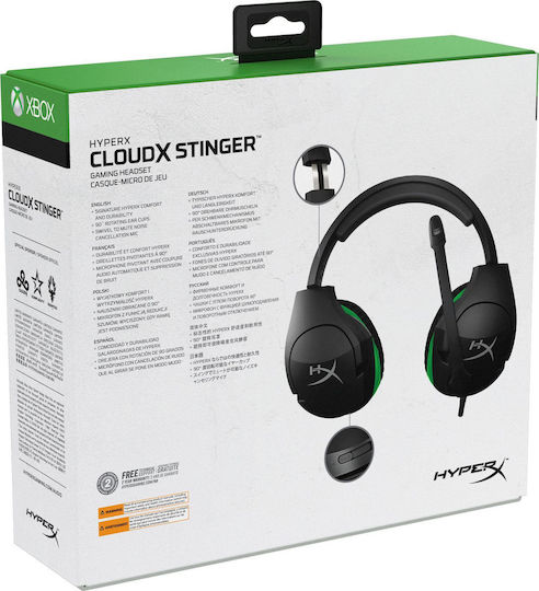 HyperX CloudX Stinger Надушници Геймърски слушалки с връзка 3,5 мм Зелен