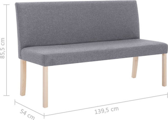 Διθέσιος Καναπές Γκρι 139.5x154x85.5εκ.