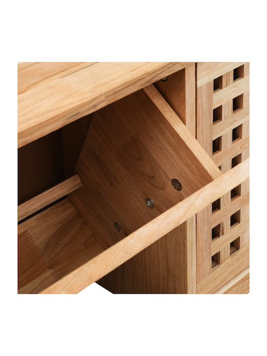 Suport pentru pantofi din Lemn Masiv cu 2 Rafturi Bej L94xW20xH38cm