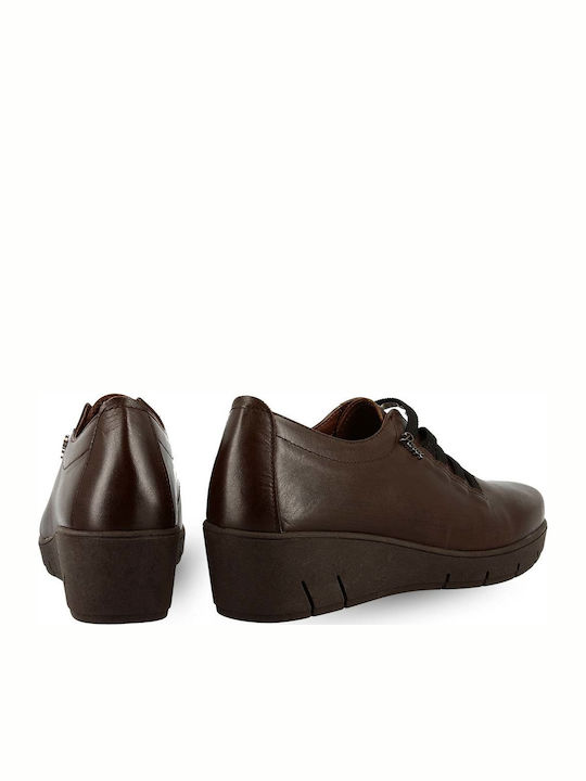Ανατομικά Γυναικεία Slip-On Δερμάτινα Καφέ