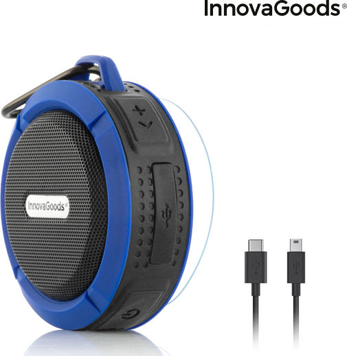 InnovaGoods DropSound Ηχείο Bluetooth 3W με Διάρκεια Μπαταρίας έως 3 ώρες Μπλε