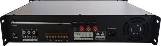 Audien M15600/180 Power Amplifier Microphone Amplifier with 5 Zone 180W/100V USB/FM/Bluetooth
