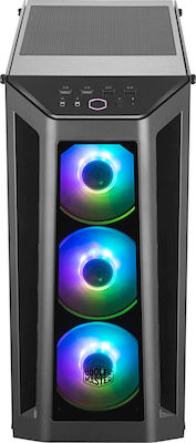 CoolerMaster Masterbox MB530P Gaming Midi Tower Κουτί Υπολογιστή με Πλαϊνό Παράθυρο και RGB Φωτισμό Μαύρο