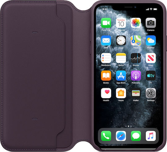 Apple Leather Folio Book Δερματίνης Μπορντό (iPhone 11 Pro Max)
