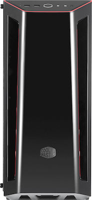 CoolerMaster MasterBox MB520 Midi Tower Κουτί Υπολογιστή με Πλαϊνό Παράθυρο Κόκκινο