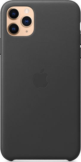 Apple Back Cover Leather Black (iPhone 11 Pro Max)