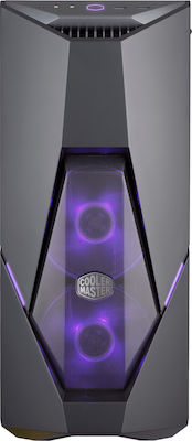 CoolerMaster MasterBox K500 Gaming Midi Tower Κουτί Υπολογιστή με Πλαϊνό Παράθυρο και RGB Φωτισμό Μαύρο