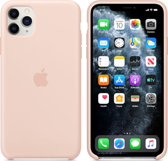 Apple Umschlag Rückseite Silikon Rosa (iPhone 11 Pro Max)