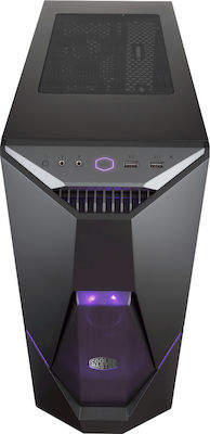 CoolerMaster MasterBox K500 Gaming Midi Tower Κουτί Υπολογιστή με Πλαϊνό Παράθυρο και RGB Φωτισμό Μαύρο