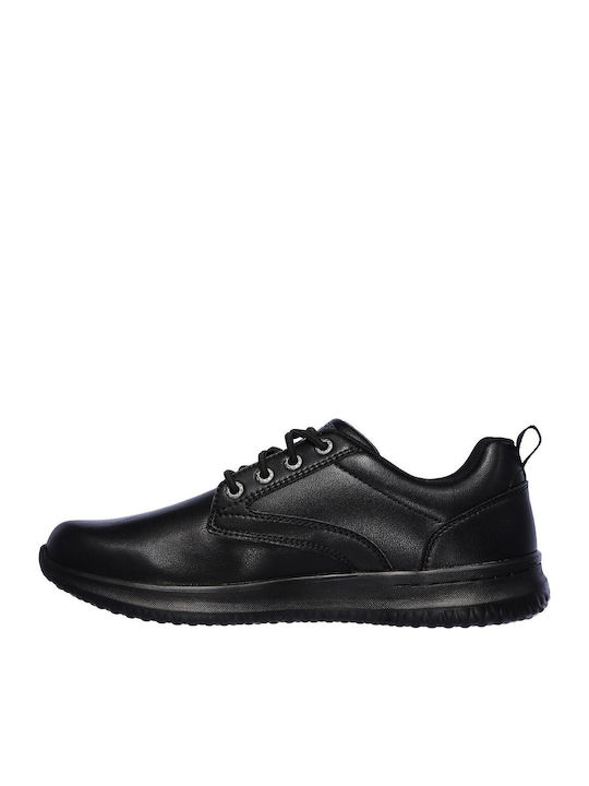 Delson Antigo Piele Pantofi casual pentru bărbați Anatomic Negre