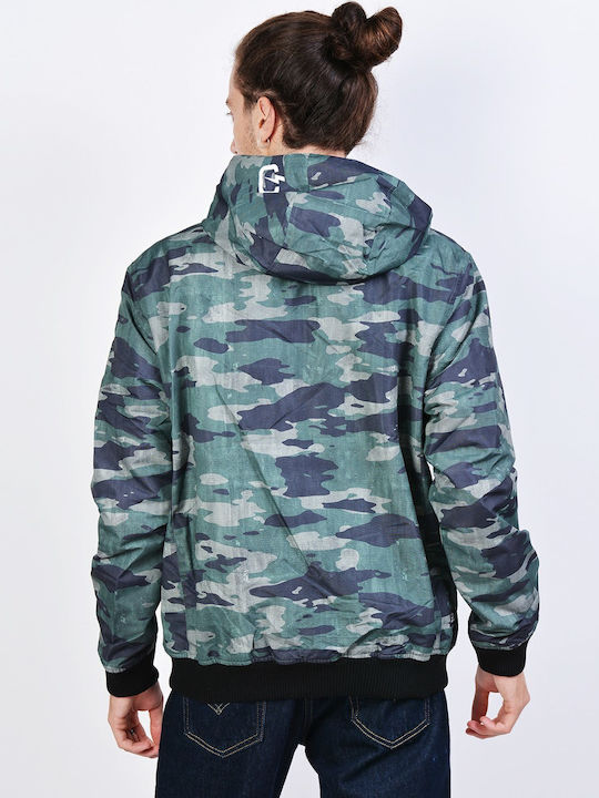 Geacă Iarnă Bomber Waterproof Camuflaj / Negru