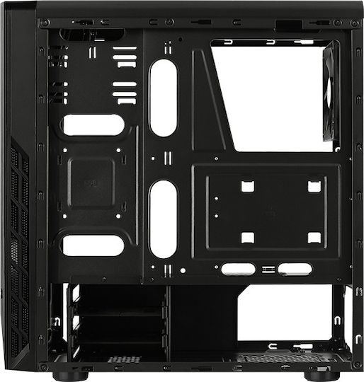 Aerocool Rift Gaming Midi Tower Κουτί Υπολογιστή με Πλαϊνό Παράθυρο και RGB Φωτισμό Μαύρο