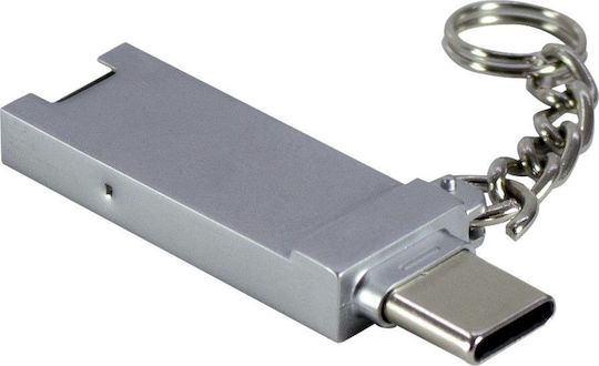 Inter-Tech Card Reader Type-C for / /m/i/c/r/o/S/D/ / / / / Gray