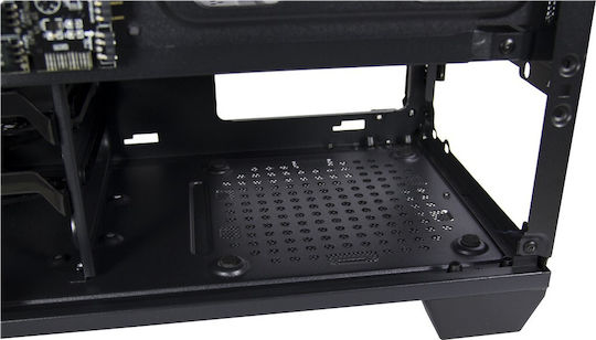 Inter-Tech X-608 Infinity Micro Gaming Midi Tower Κουτί Υπολογιστή με Πλαϊνό Παράθυρο και RGB Φωτισμό Μαύρο