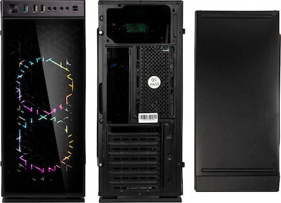 Kolink Inspire K1 Gaming Midi Tower Κουτί Υπολογιστή με Πλαϊνό Παράθυρο και RGB Φωτισμό Μαύρο
