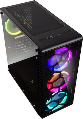 Kolink Observatory Gaming Midi Tower Κουτί Υπολογιστή με Πλαϊνό Παράθυρο και RGB Φωτισμό Μαύρο