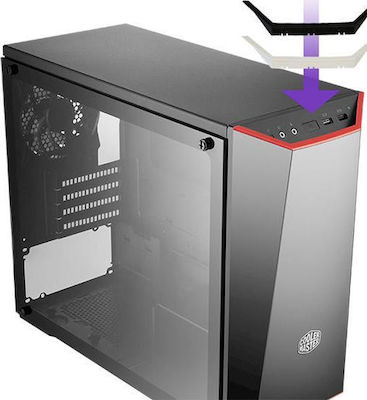 CoolerMaster Masterbox Lite 3.1 TG Mini Tower Κουτί Υπολογιστή με Πλαϊνό Παράθυρο Γκρι