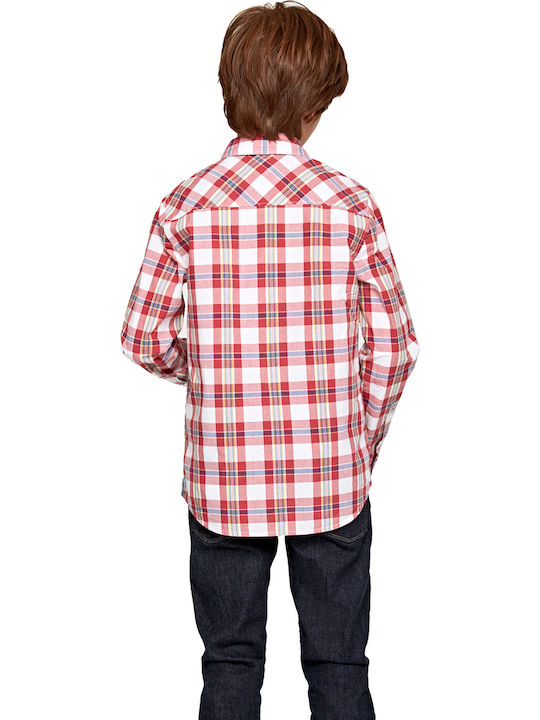 Pepe Jeans Kids Checked Shirt Red R