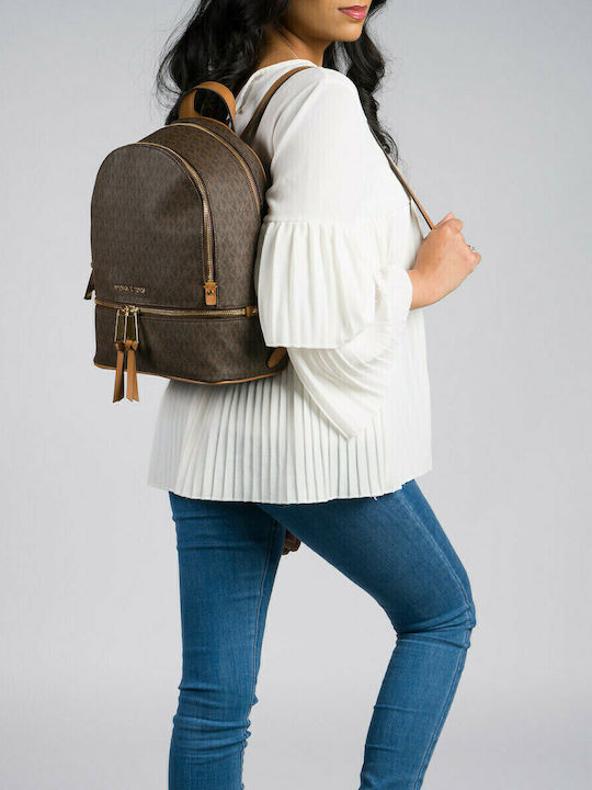 Rhea Leather Women's Bag Backpack Brown