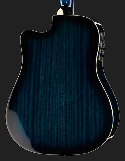 Harley Benton Semi-Acoustic Guitar Cutaway Blue