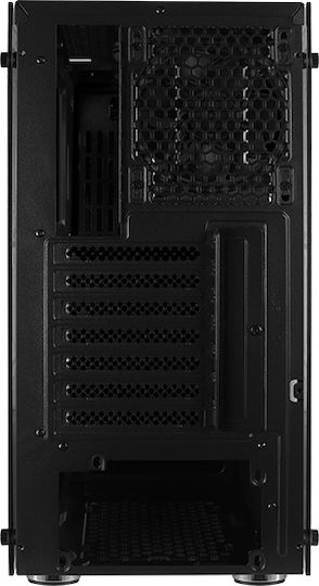 Aerocool Klaw Gaming Midi Tower Κουτί Υπολογιστή με Πλαϊνό Παράθυρο και RGB Φωτισμό Μαύρο