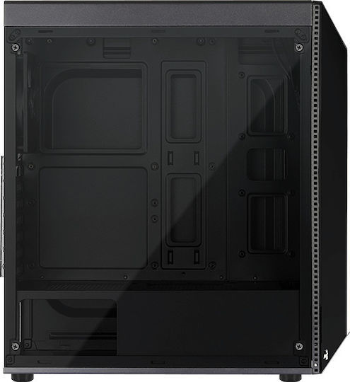 Aerocool Shard Tempered Glass Gaming Midi Tower Κουτί Υπολογιστή με Πλαϊνό Παράθυρο Μαύρο