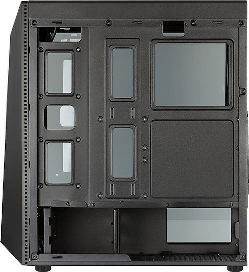 Aerocool Shard Tempered Glass Gaming Midi Tower Κουτί Υπολογιστή με Πλαϊνό Παράθυρο Μαύρο